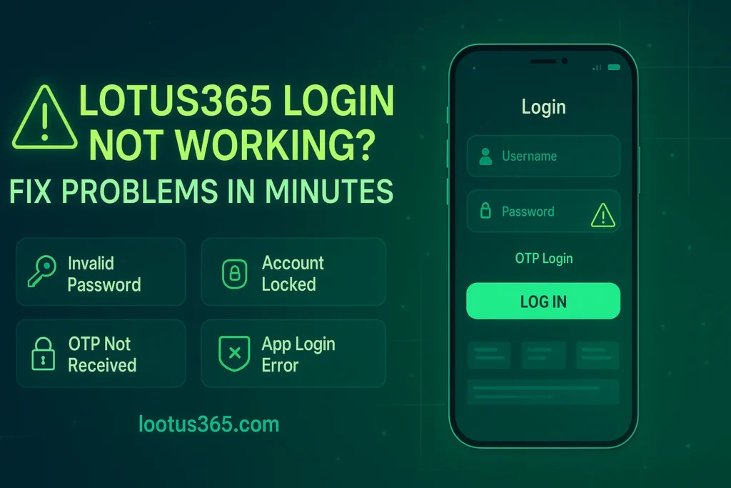 Common Lotus365 Login Problems