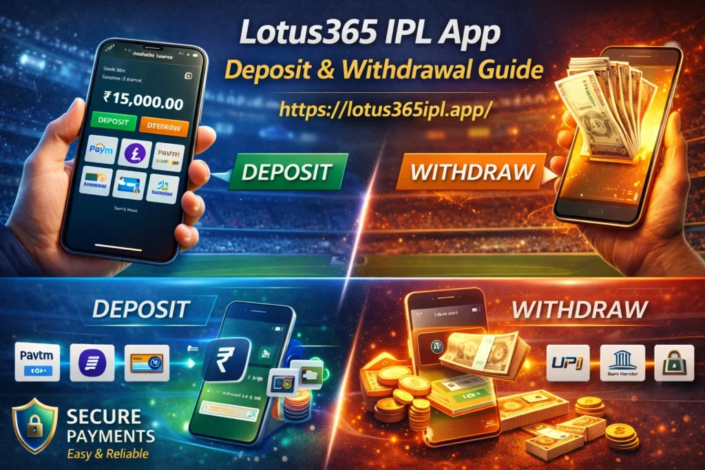 Lotus365 IPL App payment methods